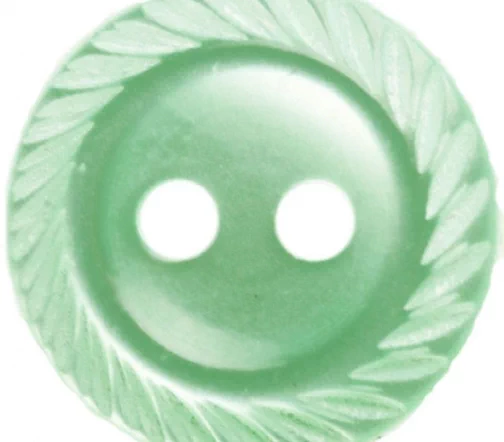 Пуговицы Hemline "Basic", пластик, 2 отв., 15 мм, 11 шт., цвет зеленый