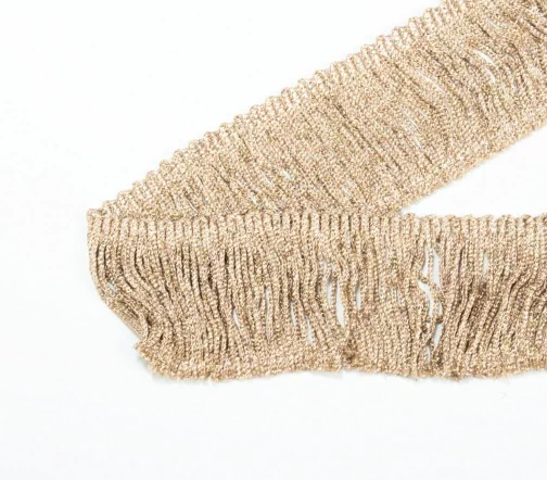 Бахрома LAKIDAIN с люрексом, ширина 50 мм, цвет золото