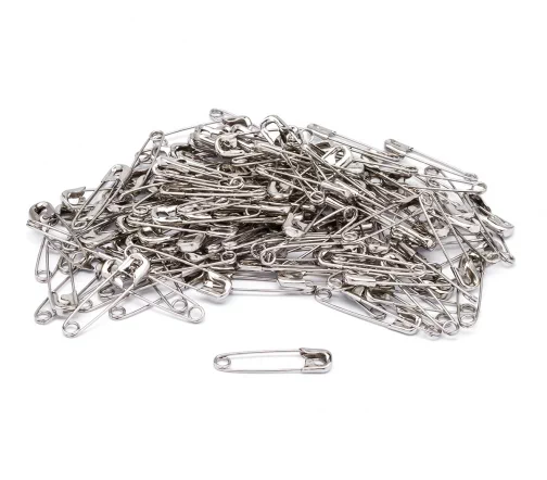 Булавки английские №0 (27 мм), металл, цвет никель, 144 шт., PONY 85402/07