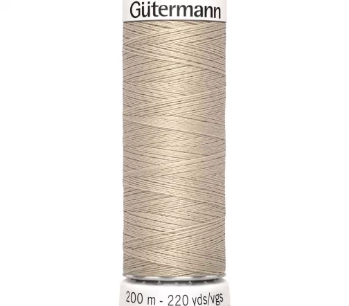 Нить Sew All для всех материалов, 200м, 100% п/э, цвет 722 светло-бежевый, Gutermann 748277