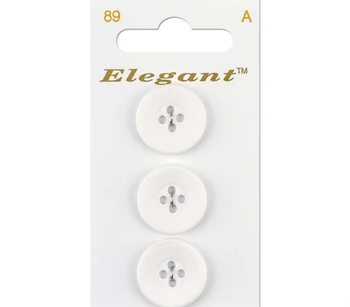 Пуговицы, Elegant, арт. 089 С, 4 отв., 19 мм, пластик, 3 шт.