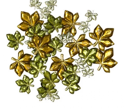 Набор  декоративных элементов Favorite Findings, "Прозрачные листочки" 10-21 мм, 35 шт