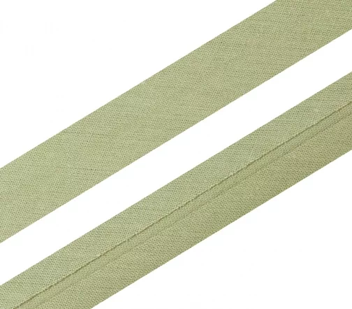 Косая бейка SAFISA, 20мм, хлопок, цвет 067, серо-зеленый темный