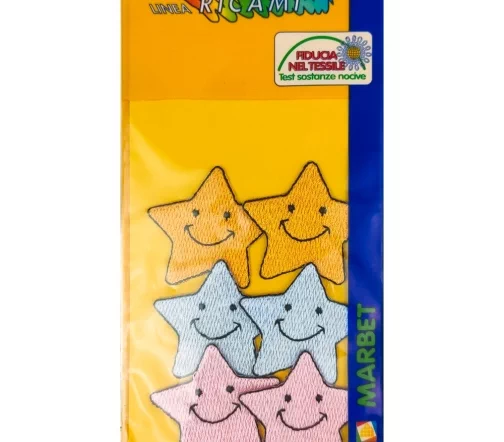 Термоаппликации Marbet "Звезды-смайлики", 4,2 х 3,7 см, 6 шт., 569050