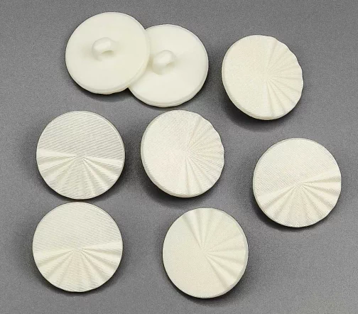 Пуговица Sandra, на ножке, 23 мм, пластик, цвет молочный