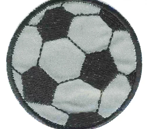 Термоаппликация HKM "Футбольный мяч (светоотражающий)", d 4,8 см, цвет серый