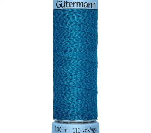 Нить Silk S303 для тонких швов, 100м, 100% шелк, цвет 025 св.морская волна, Gutermann 744590