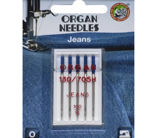 Иглы джинс № 100 (5шт), блистер, ORGAN, 503301