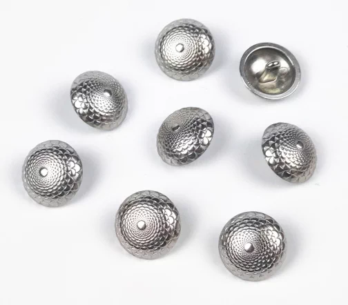 Пуговицы, Union Knopf, "Ампир", на ножке, металл, цвет серебро, 18 мм