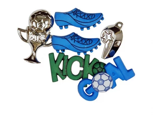 Набор  декоративных элементов Favorite Findings, "Футбол" 12*35 мм, 6 шт