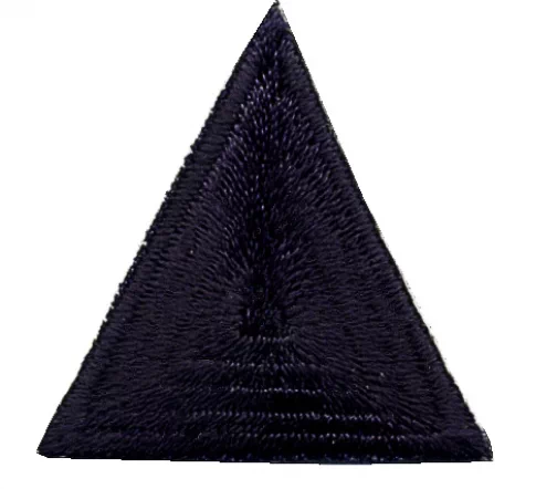 Термоаппликация "Треугольник", цвет темно-серый, 3,5 x 3,5 x 3,5 см, арт. 23525