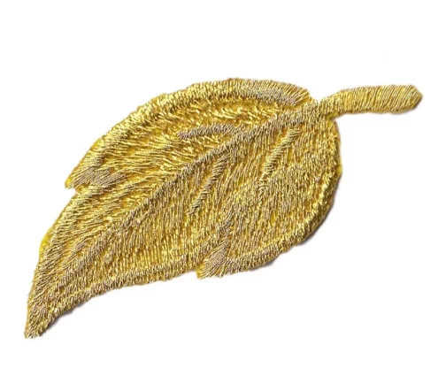 Термоаппликация Marbet "Лист крупный", 6,4 х 2,6 см, золото, 565112.B