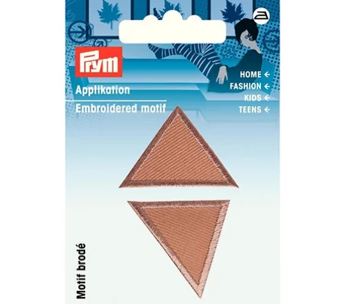 925327 Термоаппликация "Треугольники" 3,5х3 см, т-бежевый цв., 2шт., Prym