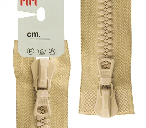 Молния Riri трактор разъёмная, 2 замка, 8мм, 75см, цвет 2212, бежевый