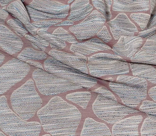 Жаккард с вышивкой, фон бордо меланж, 02056