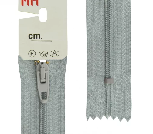 Молния Meras Rizip спираль, 18 см, неразъёмная, 4 мм, цвет 2118, светло-серый