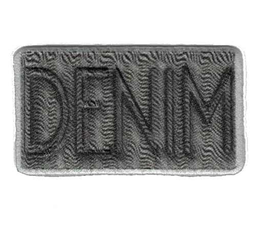 Термоаппликация "Denim", 7,4 х 4 см, серо-коричневый, арт. 565236.A