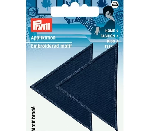 925472 Термоаппликация "Треугольники большие" 6х5 см, т.синий цв., 2шт., Prym