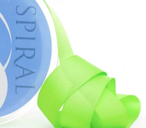 Лента репсовая Safisa 25 мм, цвет 73 желто-зеленый