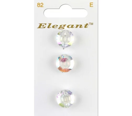 Пуговицы, Elegant, арт. 082 E, на ножке, 12 мм, пластик, 3 шт.