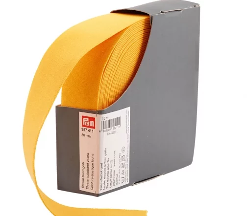 957411 Эластичная лента-пояс 38мм, желтый, Prym