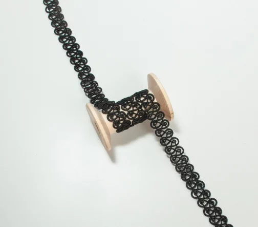 Тесьма PEGA тип шанель, цвет черный, 14 мм