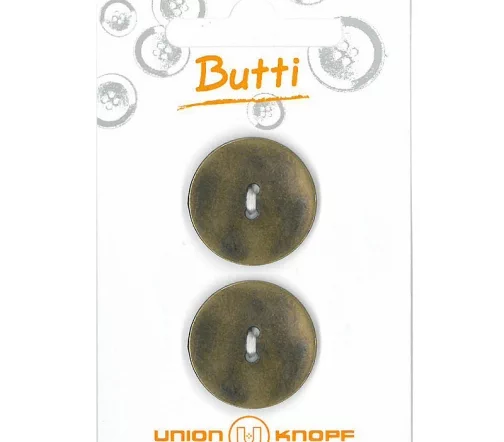 Пуговицы, Union Knopf, 2 отв., металл, цв. бронза, 23 мм, 2 шт., 81173