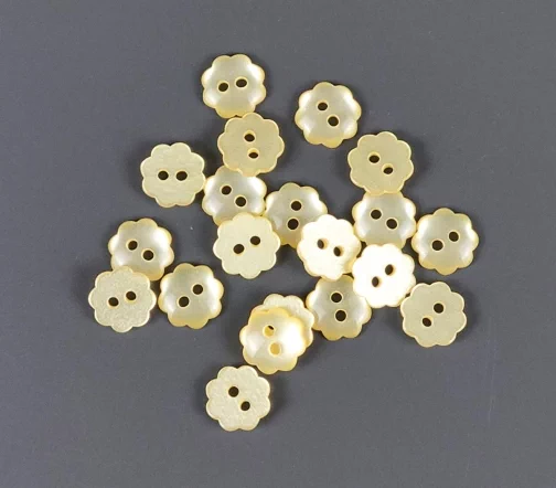 Пуговицы, Union Knopf, "Ромашка", 2 отверстия, пластик, цвет молочный, 11 мм