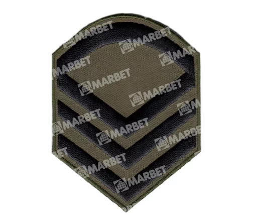 Термоаппликация Marbet "Шеврон фон хаки/черные стрелки", 9 х 7 см, 569689.C