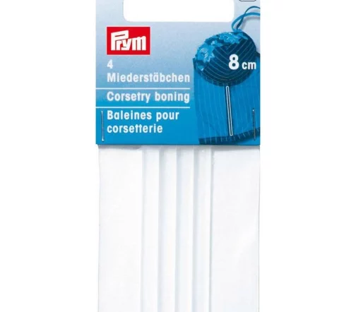 264100 Корсажные косточки, пластик, цвет прозрачный, 8 см, 4 шт.,  Prym