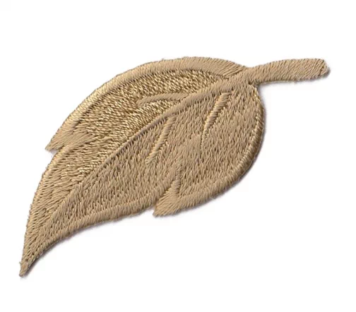 Термоаппликация Marbet "Лист крупный", 6,4 х 2,6 см, св.коричневый, 565111.F