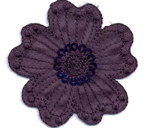 Термоаппликация "Цветок с пайетками", 6 х 6 см, фиолетовый, арт. 569472.B