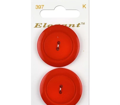 Пуговицы, Elegant, арт. 397 L, 2 отв, 34 мм, пластик, 2 шт.