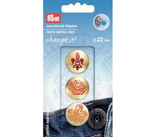 622652 Декоративные шляпки "Цветок" для кнопок Change it, 22 мм, 3 шт, Prym