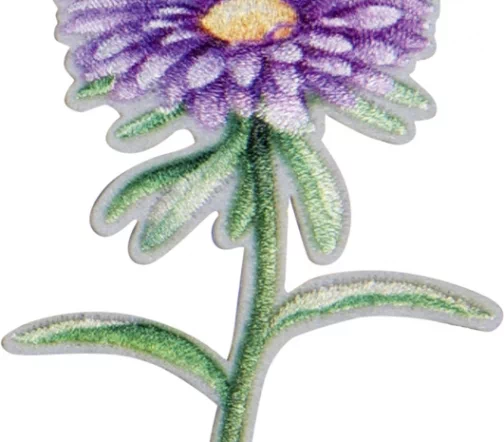 Термоаппликация HKM "Фиолетовый цветок", 4,5х6,4см, арт. 38511