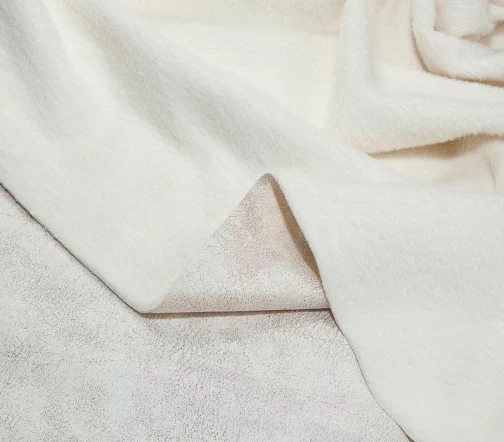 Дубленка искусственная двусторонняя, цвет бело-бежевый, 1092213-2