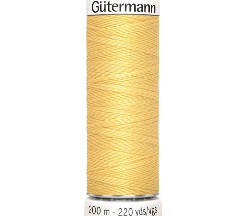 Нить Sew All для всех материалов, 200м, 100% п/э, цвет 007 светло-желтый, Gutermann 748277