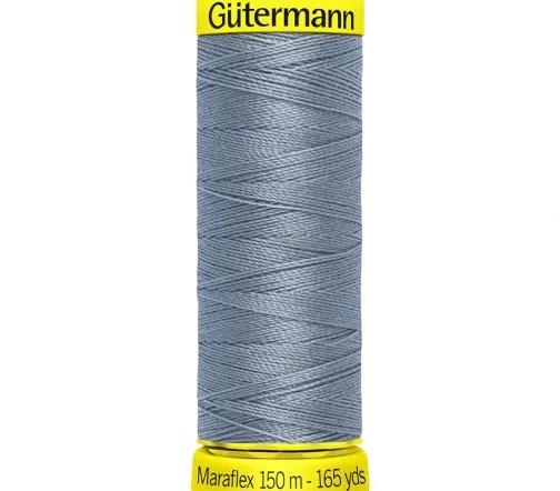 Нить Maraflex для трикотажа, 150м, 100% п/э, цвет 064 серый джинс, Gutermann 777000