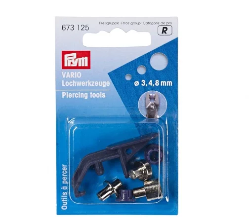 673125 Насадки для пробивания отверстий для щипцов Vario (сталь), 3, 4 и 8 мм, Prym