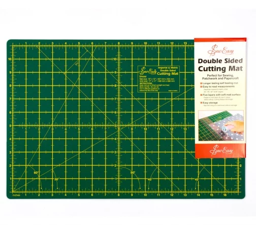 ER4092 Мат для раскройного ножа двусторонний, миди, 457мм x 304мм, цвет зеленый, Hemline