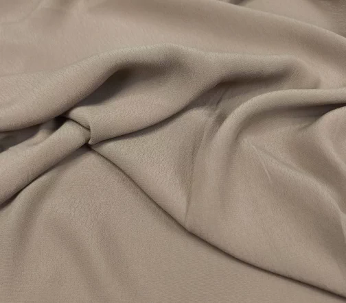 Креп плательно-блузочный однотонный, цвет темно-бежевый, 1052430-4