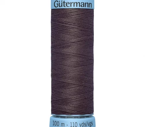 Нить Silk S303 для тонких швов, 100м, 100% шелк, цвет 540 молочный шоколад, Gutermann 744590