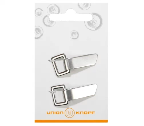 Застежки клипсы Union Knopf, 25 мм, металл, цвет серебро, 2 шт., 195001