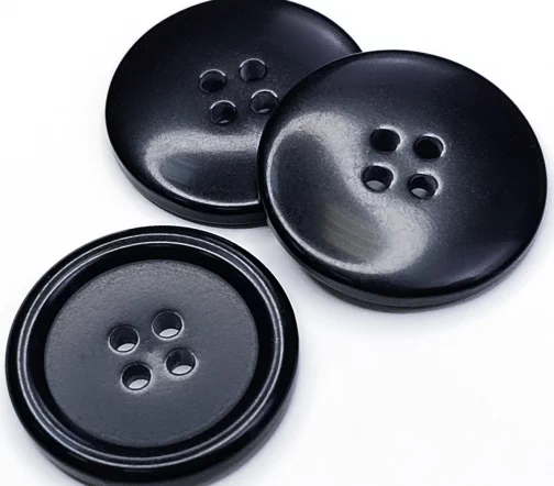 Пуговица DILL, 4 отв., пластик, цвет темно-синий, 28 мм