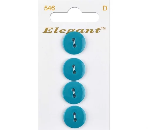 Пуговицы, Elegant, арт. 546 D, 2 отв., 16 мм, пластик, 4 шт.
