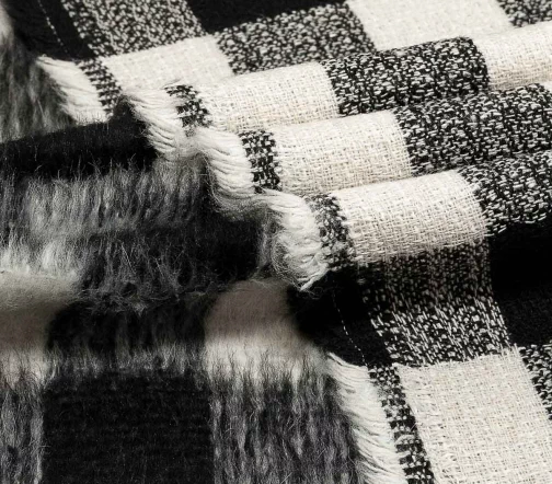 Шерсть пальтовая в черную/т.серую/бежевую клетку, 1092225-2