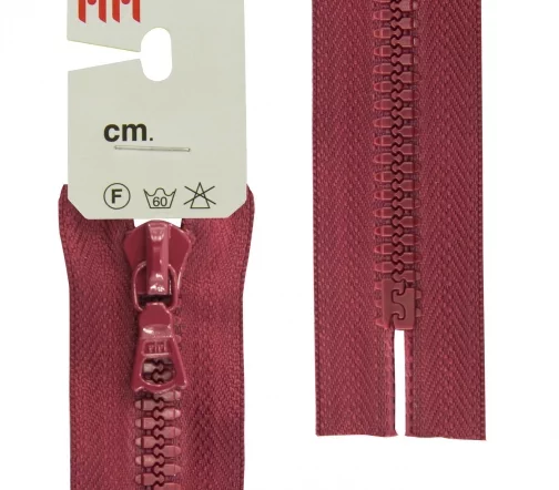 Молния Riri трактор неразъёмная, 1 замок, 6мм, 20см, цвет 2411, бордовый
