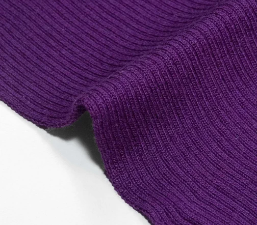 Трикотаж резинка, хлопковый, цвет фиолетовый, ALP01-16