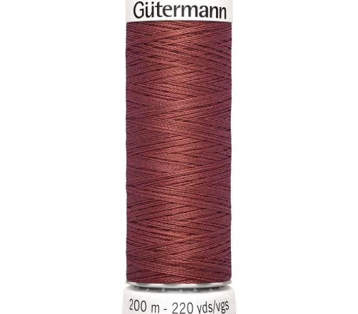 Нить Sew All для всех материалов, 200м, 100% п/э, цвет 461 розово-серо-коричневый, Gutermann 748277
