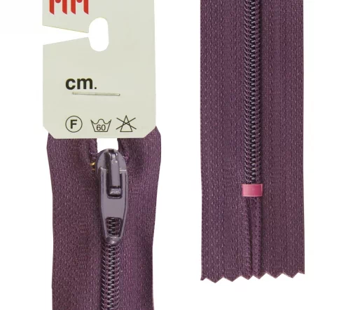 Молния Meras Rizip спираль, 20 см, неразъёмная, 4 мм, цвет 2510, темно-фиолетовый